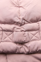 Zimná bunda staroružová s ružovou kožušinou