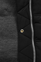 Čierna/sivá obojstranná bunda v športovom štýle