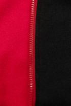 Súprava so vzorovanou kapucňou červená/čierna