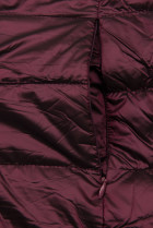 Purpurovo fialová obojstranná bunda s plyšom