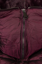 Purpurovo fialová obojstranná bunda s plyšom