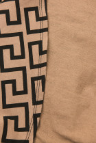Hnedé vzorované šaty v maxi dĺžke