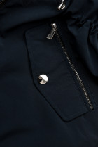 Tmavomodrá zimná bunda s odnímateľnou podšívkou