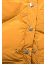 Žltá prešívaná zimná bunda