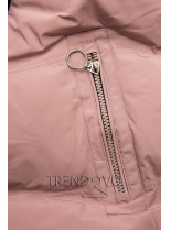 Ružová prešívaná zimná bunda