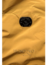 Žltá zimná bunda s plyšovou podšívkou