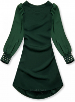 Zelené elegantné šaty v A-strihu