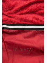 Červená bunda s odopínateľnou kapucňou