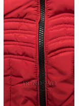 Červená zimná bunda FASHION