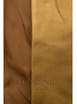 Elegantný jesenný kabát hnedý
