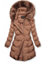 Staroružová zimná bunda s kapucňou