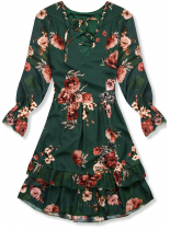 Zelené kvetinové šaty