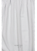 Biele retro bodkované šaty s mašľou