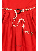 Červené midi šaty v basic štýle