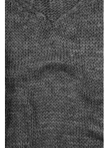 Grafitový pletený pulóver