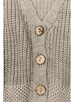 Cappuccino pletený sveter na gombíky