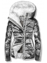Strieborná metalická zimná bunda
