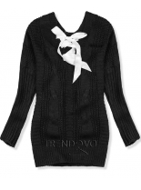 Čierny sveter s mašľou