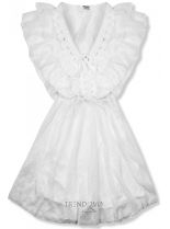 Biele ľahké šifónové šaty