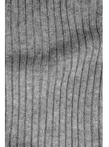 Sivé pletené rolákové šaty