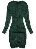 Pletené zelené šaty