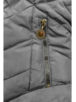 Sivá prešívaná bunda na jeseň/zimu
