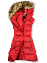 Červená zimná bunda/vesta