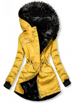 Žltá obojstranná zimná bunda