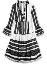 Čierno biele vzorované šaty/tunika III.