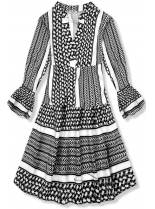 Čierno biele vzorované šaty/tunika II.