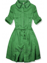 Zelené košeľové šaty