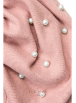 Ružové elegantné šaty s perličkami