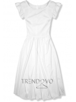 Biele elegantné midi šaty