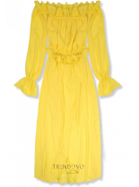 Žlté letné dlhé šaty