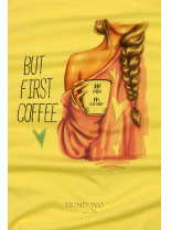 Žlté oversized šaty BUT FIRST COFFEE