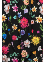 Čierne maxi kvetinové farebné šaty