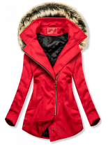 Červený kabát na obdobie jeseň/zima