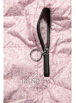 Ružová jarná bunda s melírovaným vzorom