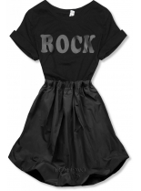 Čierne šaty ROCK