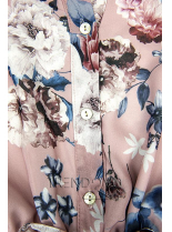 Kvetinové midi šaty svetloružové