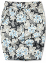 Modro-sivá kvetinová sukňa