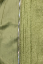 Pistáciovo zelená semišová bunda