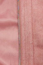 Ružová semišová bunda