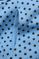 Modrá predĺžená bodkovaná mikina