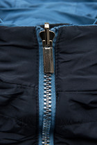 Obojstranná bunda modrá/ tmavomodrá