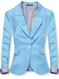 Baby blue sako na zapínanie