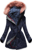 Tmavomodrá parka na jeseň/zimu