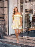 Svetložlté volánové šaty Olivia/O'la Voga