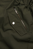 Khaki parka s odnímateľným kožušinovým lemom
