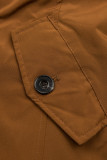 Camel hnedá parka na jeseň/zimu s odnímateľným futrom